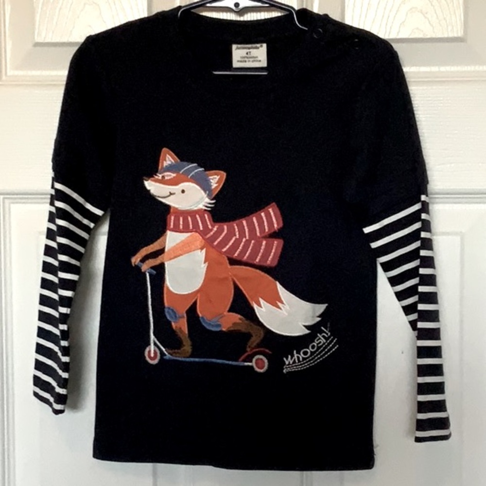 NWT Long Sleeve Boys Fox Shirt Size 18 months & 4T